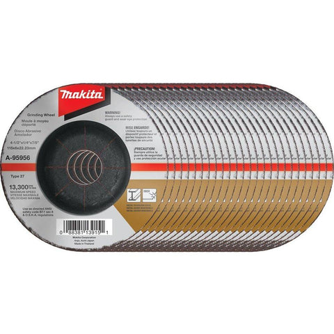 Makita A-95956-25 36 Grit INOX Grinding Wheel (Pack of 25), 4-1/2" x 1/4" x 7/8"