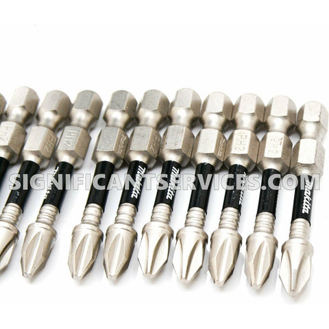 Makita E-01046 Impact Screwdriver Insert Bits #2 Phillips 2 inch 15 Pack