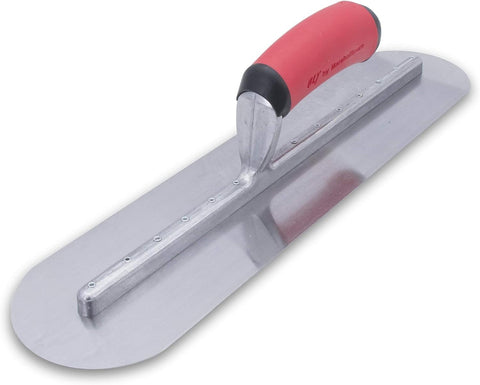 MARSHALLTOWN FTFR374R QLT Fully Rounded Concrete Finishing Trowel, 16 x 4 Inch, Soft Grip Handle, Made in the USA