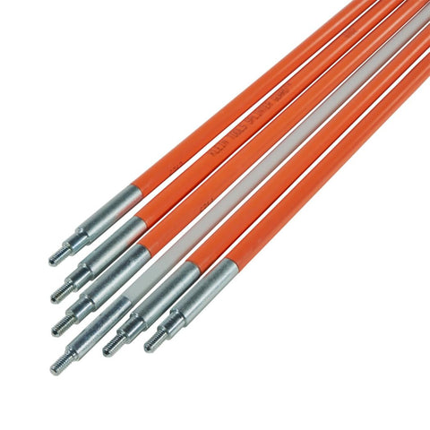 Klein Tools 56325 25-Foot Glow Fish Rod Set Wire Puller Made in USA