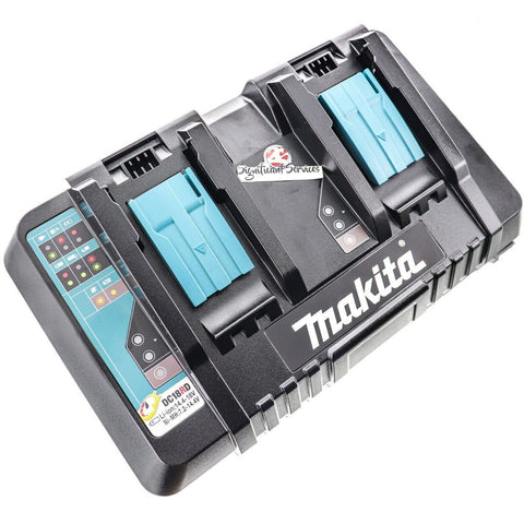 Makita DC18RD 18V Lithium-Ion Dual Port Rapid Optimum Charger 4.0 Ah Batteries