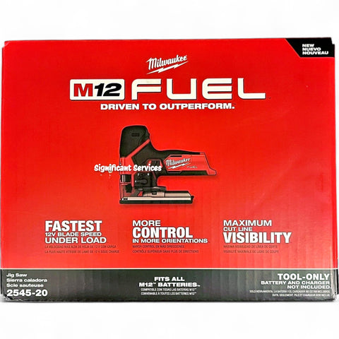 Milwaukee 2545-20 M12 FUEL 12 Volt Brushless Cordless Jig Saw Tool Only