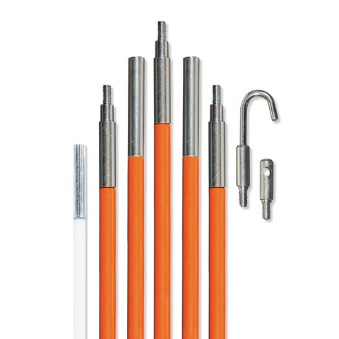 Klein Tools 56325 25-Foot Glow Fish Rod Set Wire Puller Made in USA
