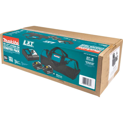 Makita BL1850BDC2X 18V LXT® Lithium-Ion Battery and Rapid Optimum Charger Starter Pack (5.0Ah)