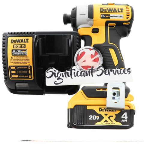 DEWALT DCF787B 20V MAX Li-Ion 1/4” Brushless Impact Drill Driver 4.0 Ah Battery
