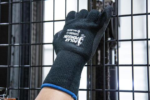 Majestic Polar Penguin 3396BK Medium Winter Black Latex Coated Palm Gloves 12pk