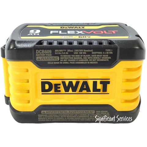 DeWALT DCB609 FLEXVOLT 20V/60V MAX Li-Ion 9.0Ah High Output Battery Pack