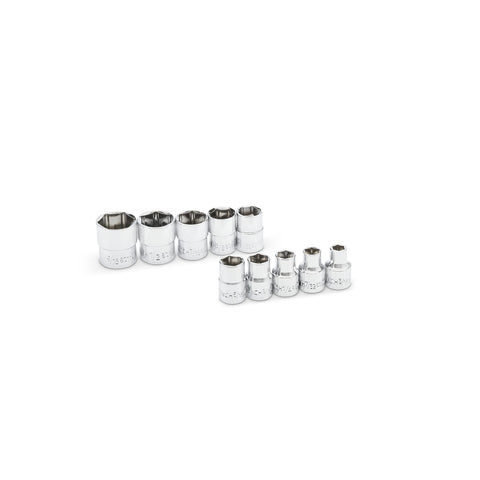 GEARWRENCH 81395 10 Piece 1/4" Drive 6 Point SAE Stubby Socket Set -