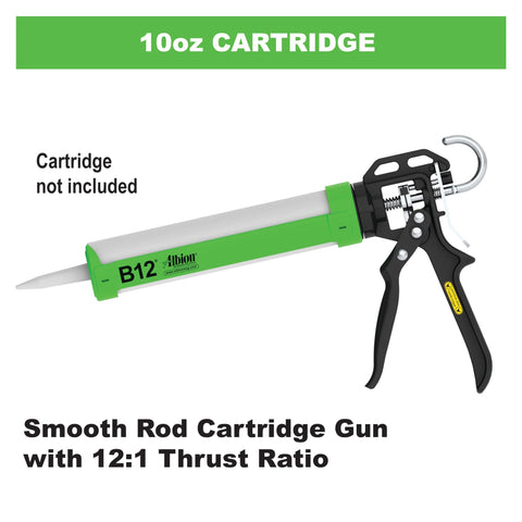Albion Engineering B12 B-Line Manual Cartridge Caulking Gun 1/10 Gallon 10oz