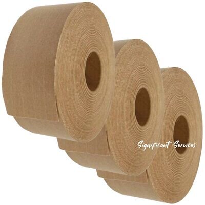 Shurtape WP 200 Natural Kraft Paper 72mm x 138m 450ft Water Activated tape 3PK