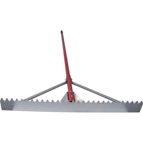 MARSHALLTOWN RED700101 Braced Asphalt Lute Rake, Sharp 36 Inch Blade, 72 Inch Aluminum Handle, Made in The USA