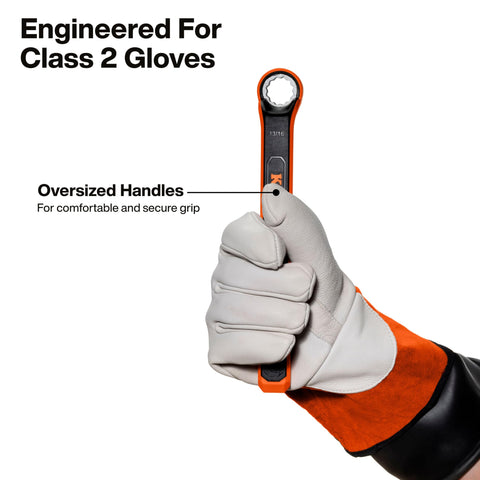 KLEIN TOOLS 47140INS Insulated Box End Wrench Set, 1000V Rated
