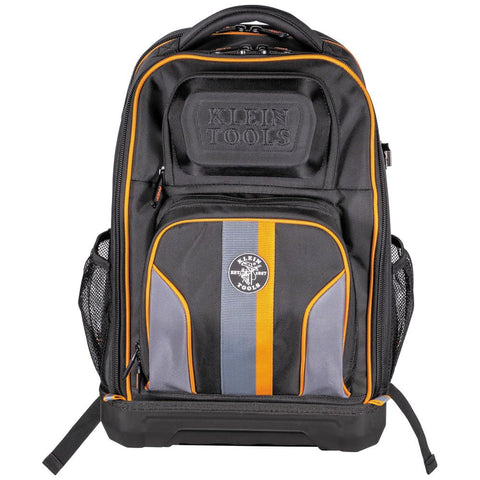Klein Tools 62805BPTECH 28-Pocket Laptop Backpack Tool Bag, Tradesman Pro Extra-Large Tech Tool Backpack with Molded Bottom, Charging Port