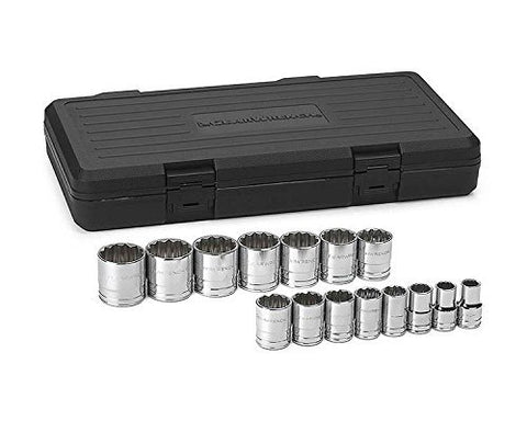 GEARWRENCH 80731 15 Pc. 1/2" Drive 12 Pt. Standard Socket Set