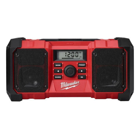 Milwaukee 2890-20 M18 High Performance AM/FM Jobsite Radio USB Dual Speaker Port