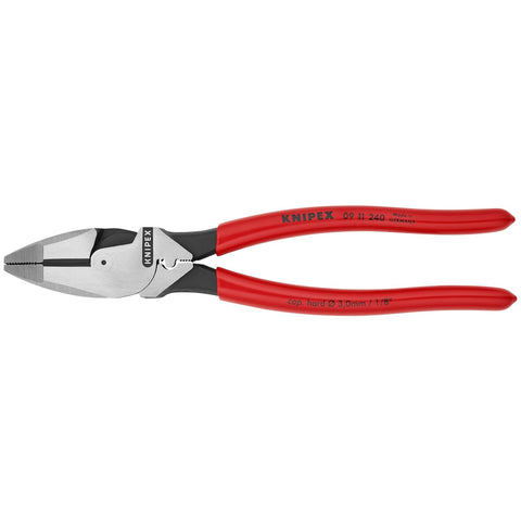 Knipex 09 11 240 SBA 9.5-Inch Ultra-High Leverage Lineman's Pliers with Fish ...