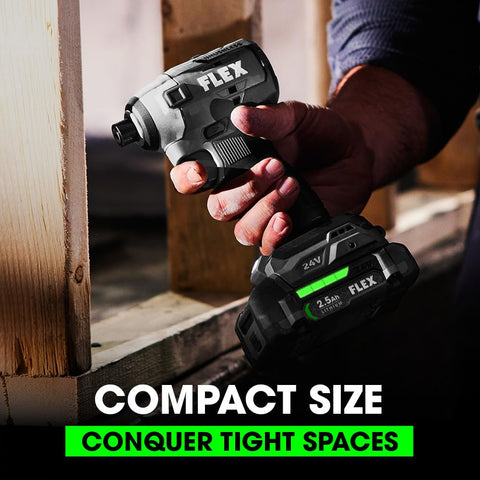 FLEX FX1351-Z 24V Brushless Cordless 1/4-Inch Hex Impact Driver Tool Only