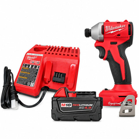 Milwaukee 3651-20 M18 Li-ion Compact Impact Driver 4.0 Ah Starter Kit