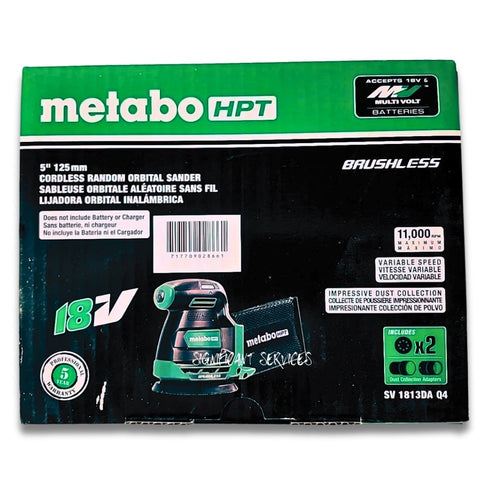 Metabo SV1813DAQ4 Multivolt Li-ion 5-inch Random Orbit Sander Cordless Battery