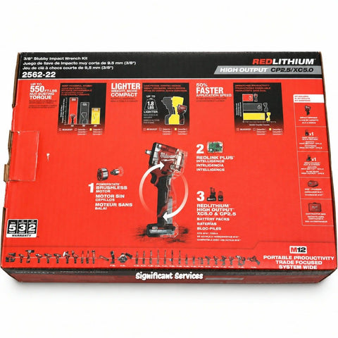 Milwaukee 2562-22 M12 FUEL 3/8" Stubby Cordless Impact Wrench Kit 12V