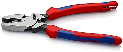 KNIPEX 0912240TBKA 9.25in Lineman's Pliers Crimper Fish Tape Puller Tether