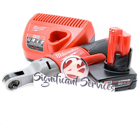 Milwaukee 2556-20 Ratchet 1/4" 12V Lit-Ion Brushless Cordless 4.0 Ah Battery Kit