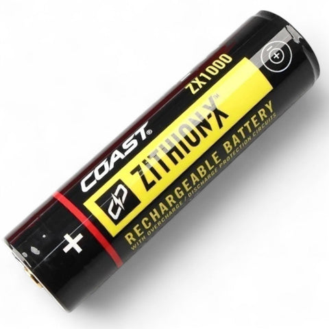 Coast ZX1000 ZITHION-X Rechargeable Li-Ion Battery USB Port for LED Flashlights