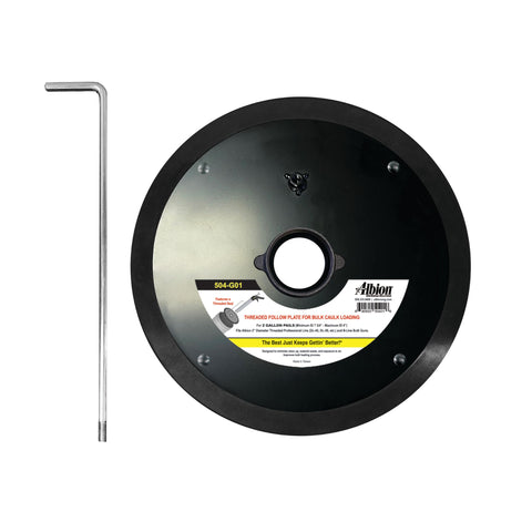 Albion Engineering 504-G01 Threaded Follow Plate for 2 Gallon Pail - 2 Gallon Pail / Follow Plate