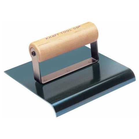 Kraft Tool CF574 1/2-Inch Radius Blue Steel Hand Edger with Wood Handle, 6 x 4-Inch