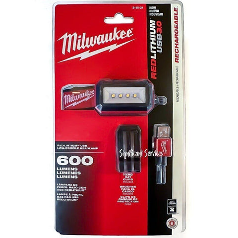 Milwaukee 2115-21 Red Lithium 600 Lumens USB Rechargeable Low-Profile Contractor