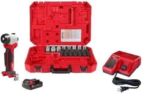 Milwaukee M18 18-Volt Lithium-Ion Cordless Cable Stripper Kit for Al...