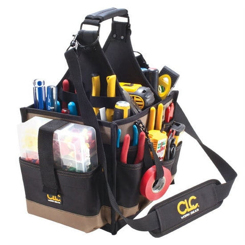 CLC Custom LeatherCraft 1528 Heavy Duty Electrical Tool Bag Carrier 23 Pocket