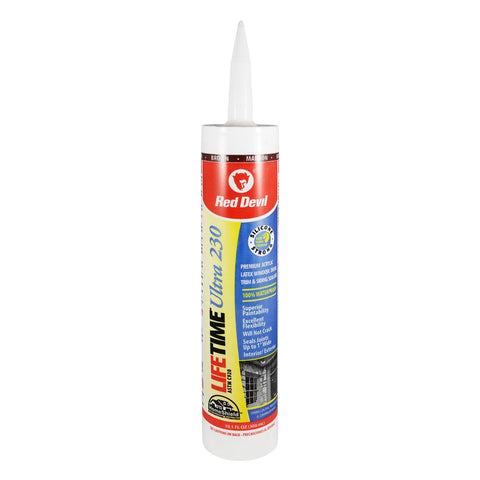 Red Devil 077040 230 Lifetime Ultra Premium Elastomeric Acrylic Latex Sealant, 1