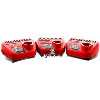 New Genuine Milwaukee 48-59-2401 M12 12V Lithium Ion Battery Charger 12 Volt 3pk
