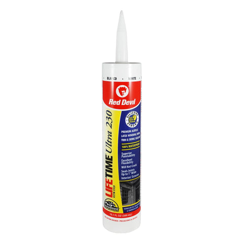 Red Devil 0770 Lifetime Ultra 230 Premium Elastomeric Acrylic Latex Sealant, 10.