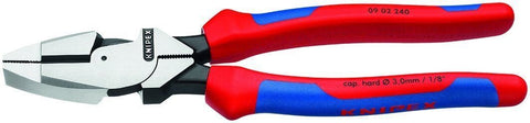 Knipex 09 02 240 9.5-Inch Ultra-High Leverage Lineman's Pliers, Red