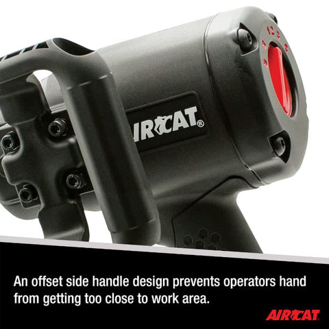 AIRCAT 1870-P 1" Impact Wrench Super Duty Composite Pistol Grip Pneumatic Tool