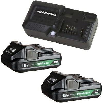 Metabo HPT UC18YKSLS 18V 2-Pack 2.0AH Batteries and Charger Kit