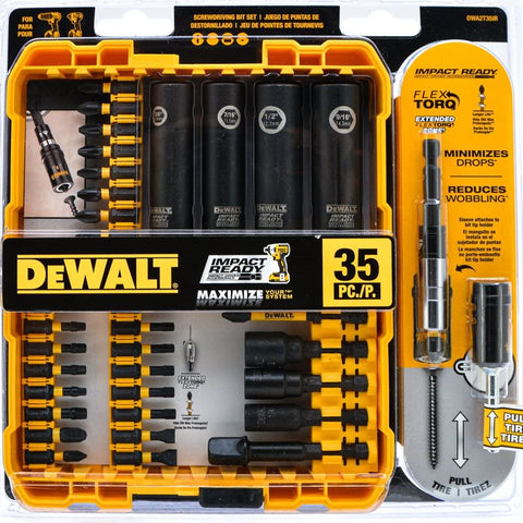 DeWALT DWA2T35IR FlexTorque 35-Piece Impact Ready Magnetic Screw Driving Set
