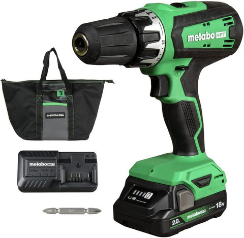 Metabo HPT DS18DFX 18V Cordless Drill Driver 1/2-Inch 2.0Ah Li-Ion Battery Kit