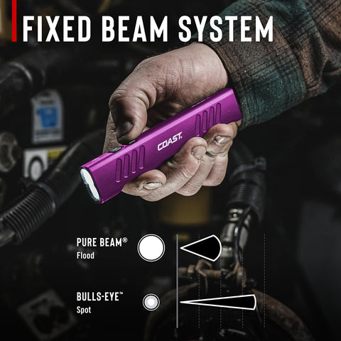 Coast Slayer LED Flashlight 1150 Lumen USB-C Rechargeable Spot/Flood Mode Purple
