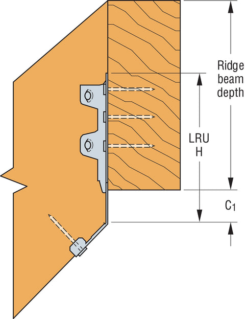 Simpson Strong-Tie LRU26Z ZMAX Galvanized Rafter U Joist Hanger for 2x6 25 pk