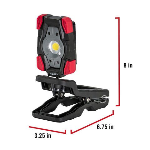 Coast CL20R 1750 Lumen Rechargeable Dual Power Rotating LED Magnetic Clamp Light