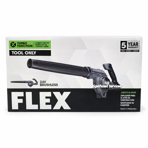 FLEX FX5441 24V Li-Ion Brushless Cordless Jobsite Blower 115 CFM 185 MPH