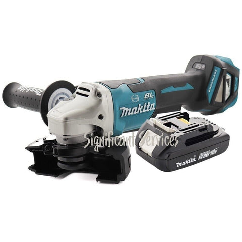 Makita XAG20Z 18V LXT Brushless 4-1/2 5" Cut-Off Angle Grinder 2.0 Ah Battery