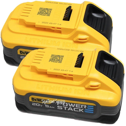 DEWALT DCBP520-2 20V MAX 5Ah Compact Li-Ion Powerstack Battery 2 Pack
