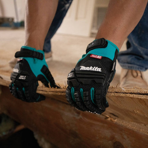 Makita Impact-rated T 04282 ANSI 2 Heavy Duty Demolition Gloves Large