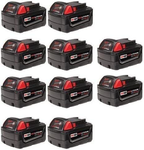 M18 REDLITHIUM XC5.0 Extended Capacity Lithium Ion Battery (10 Pk)