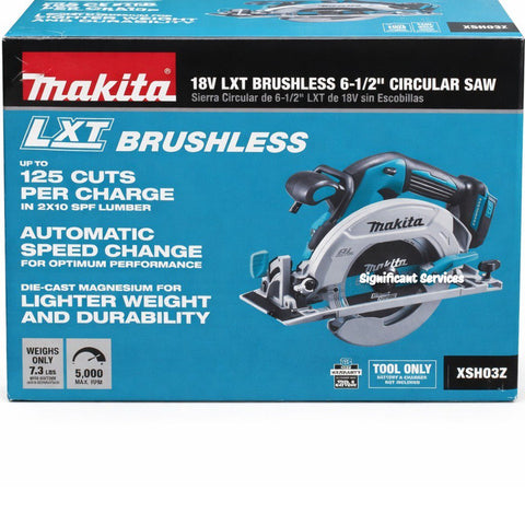 Makita XSH03Z 18V LXT Li-Ion Brushless Cordless 6-1/2" Circular Saw Tool Only