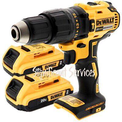 DeWALT DCD778B 20V 1/2" 2 Speed Brushless Hammer Drill Driver 2.0 AH Batteries